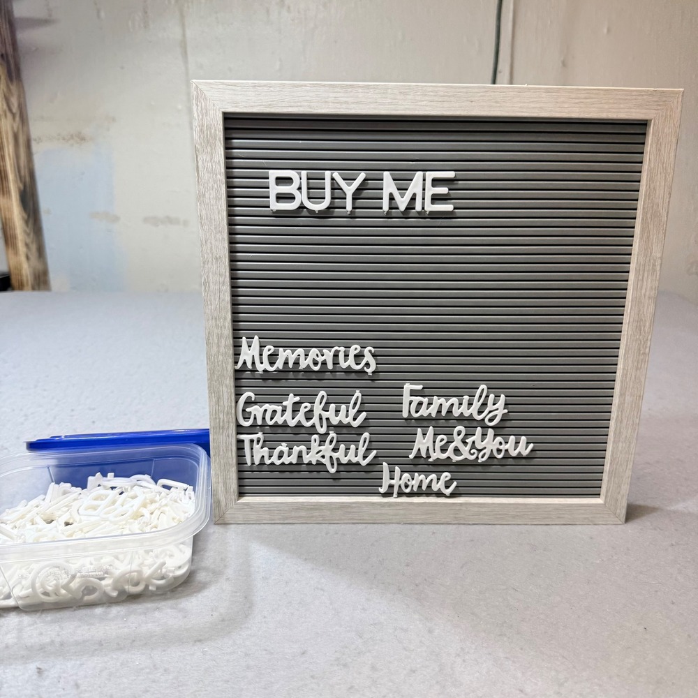 Wood & Felt Letter Board Sign — Removable Letters, Message‎ Board Decor